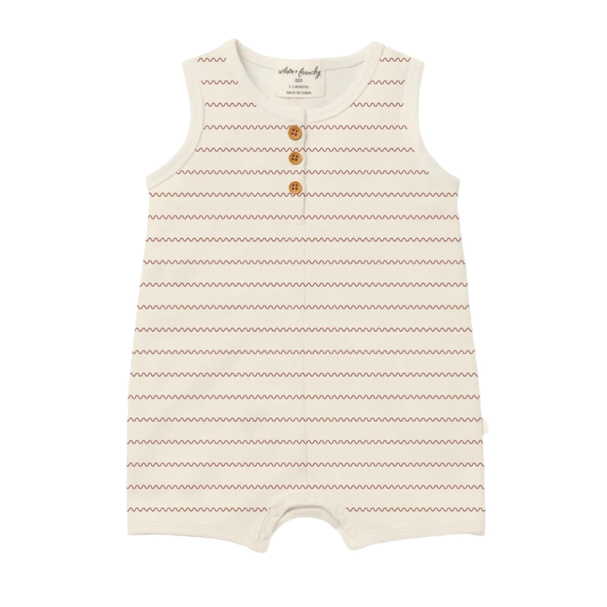 Squiggle Henley Romper