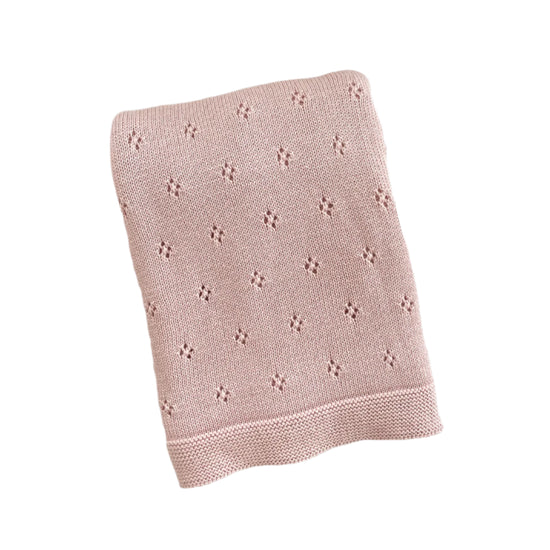Heirloom Pique Blanket in Pink