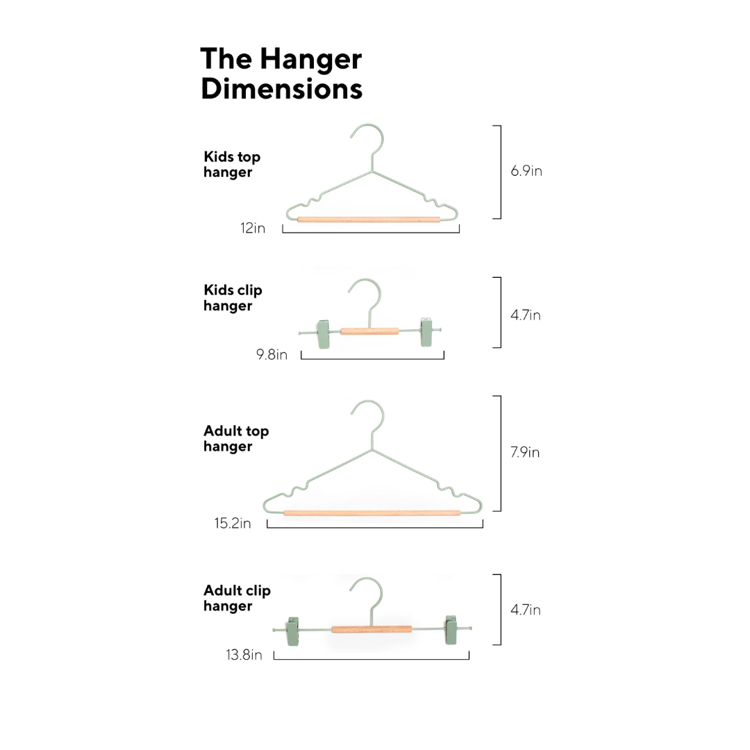 Kids Clip Hangers in Sage