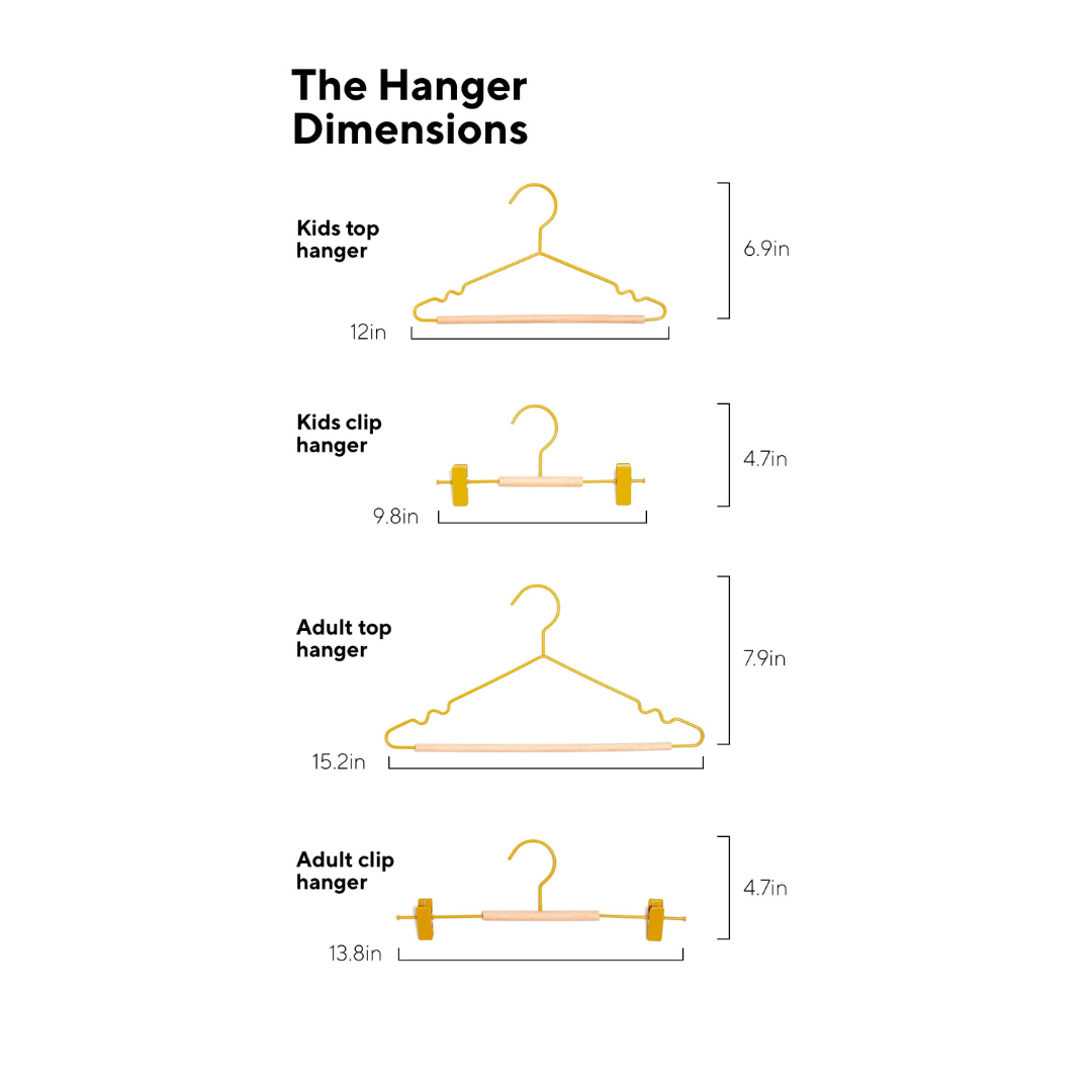 Kids Top Hangers in Mustard