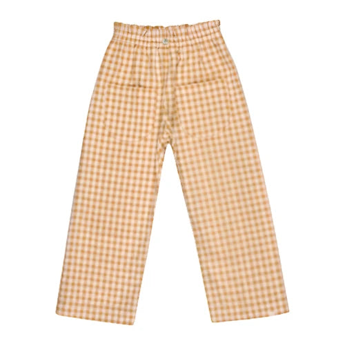 Lola Check Pants in Mustard