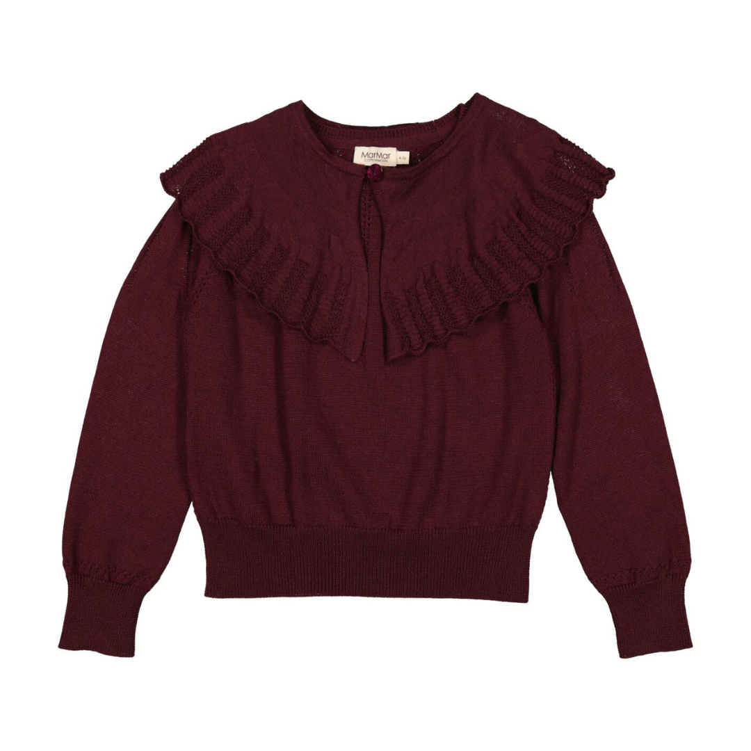 Thulla Merino Toddler Sweater Deep Mulberry