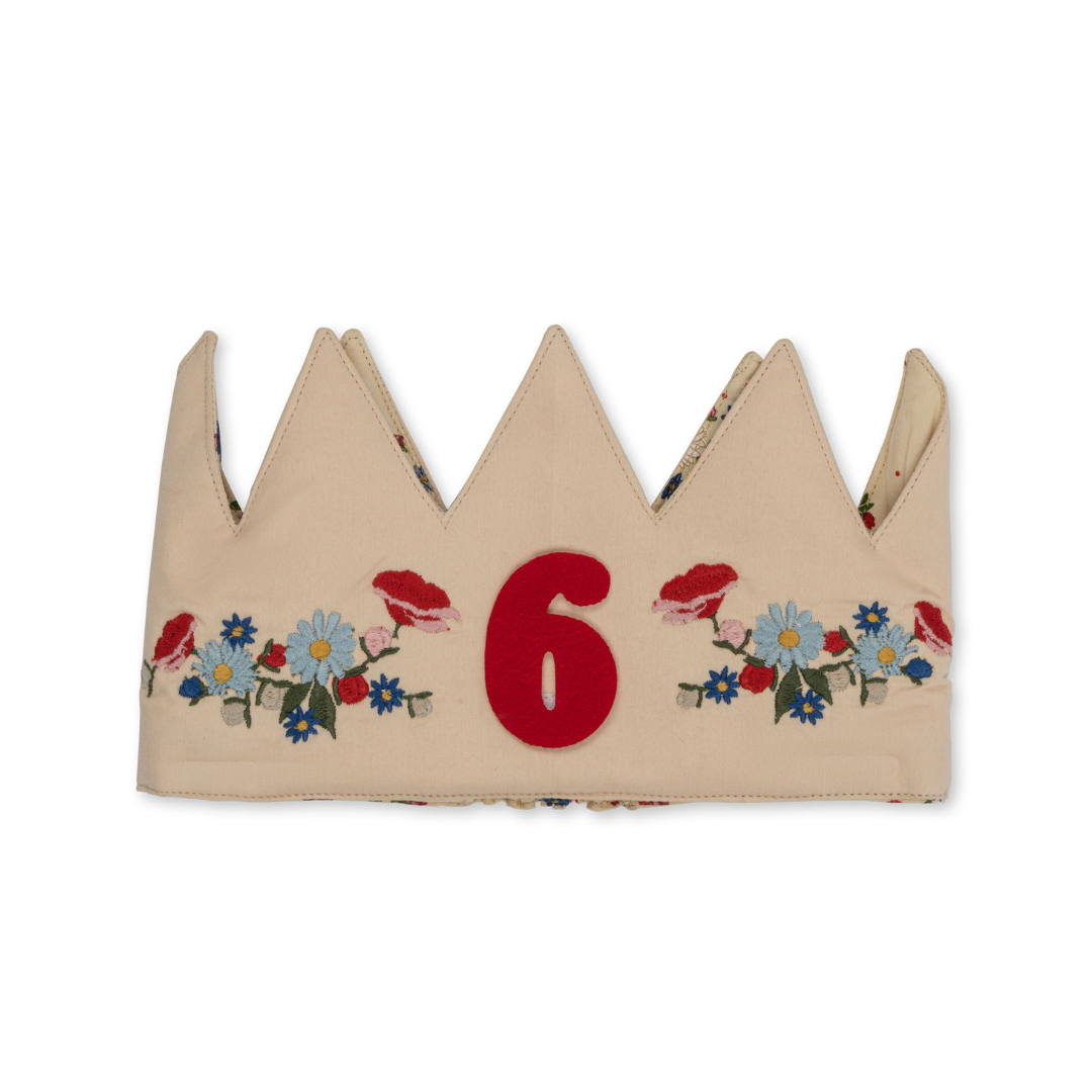 Embroidered Flower Birthday Crown