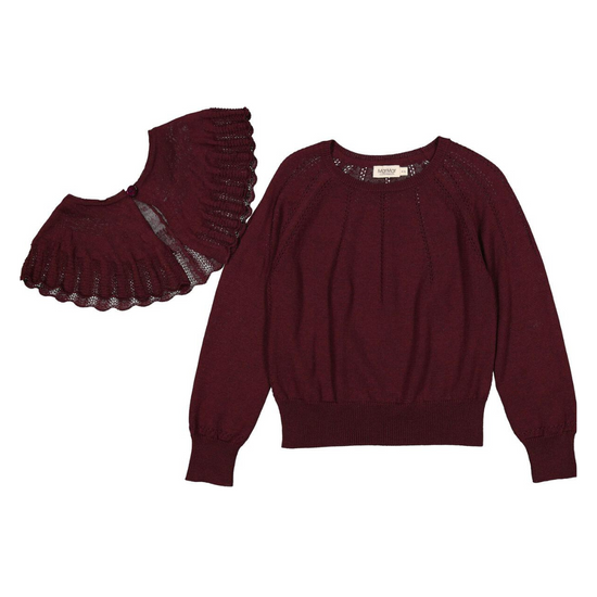 Thulla Merino Toddler Sweater Deep Mulberry