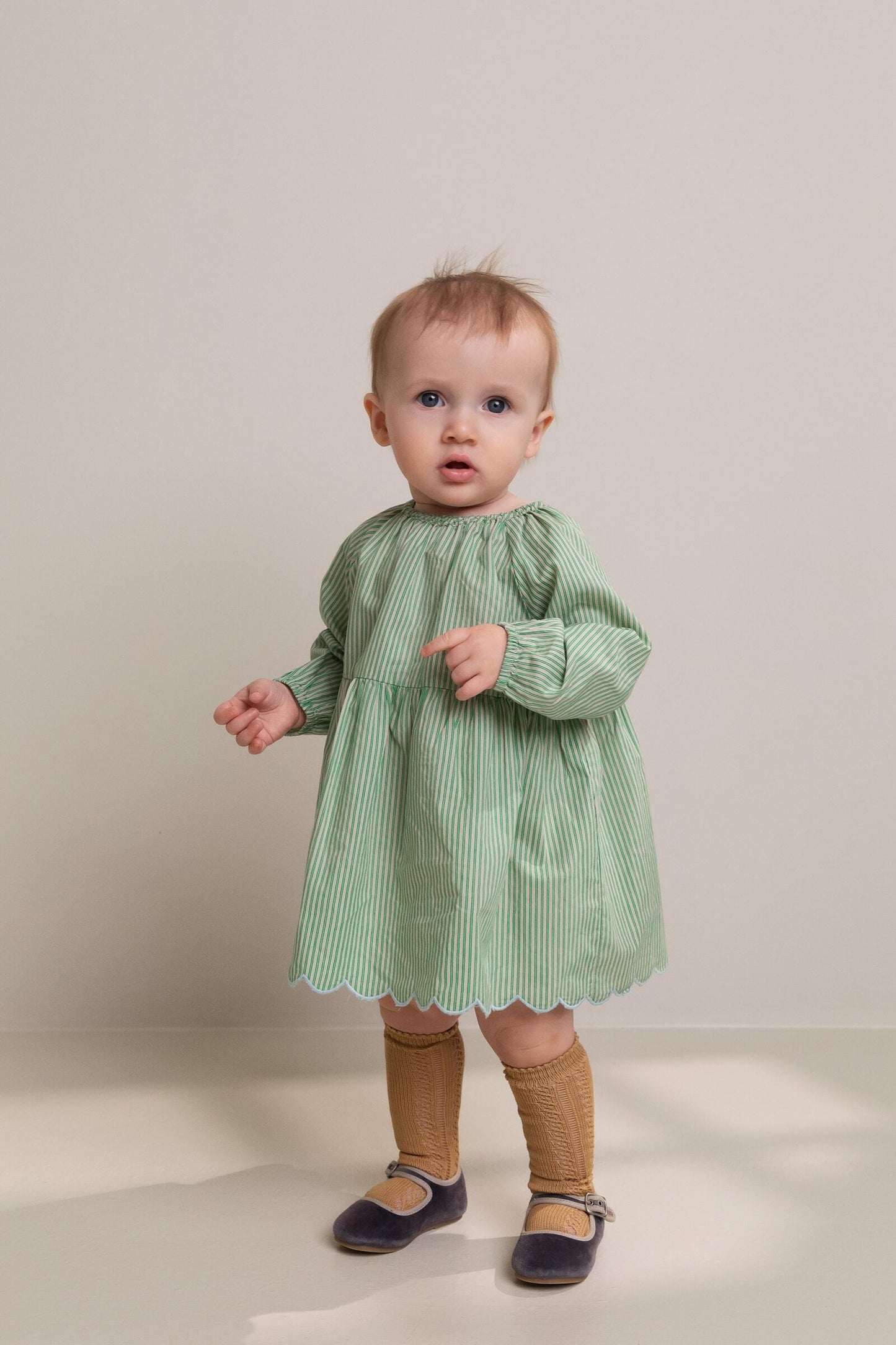 Dawson Striped Dress in Mint Leaf