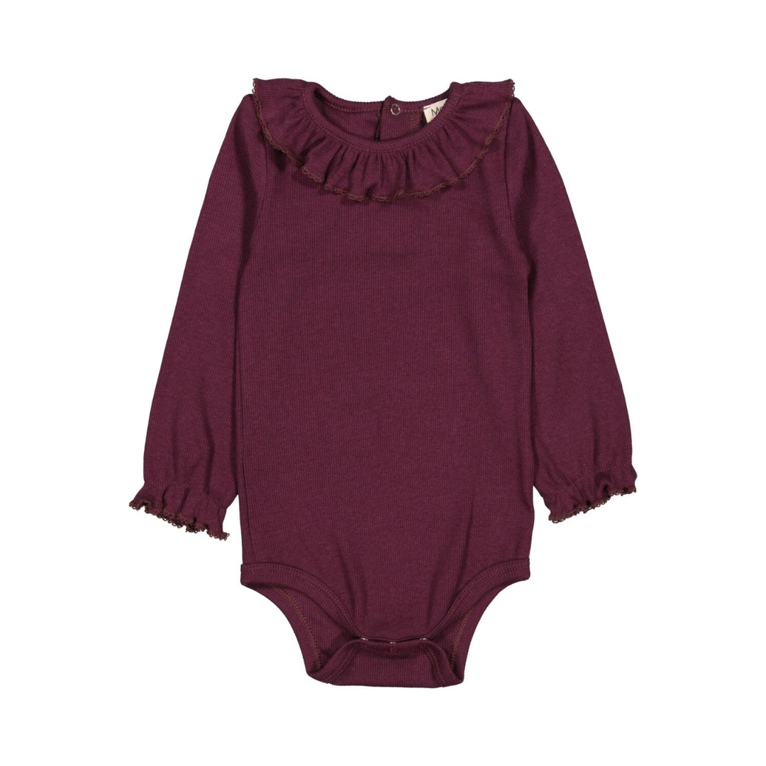 Brandine Bodysuit in Deep Mulberry