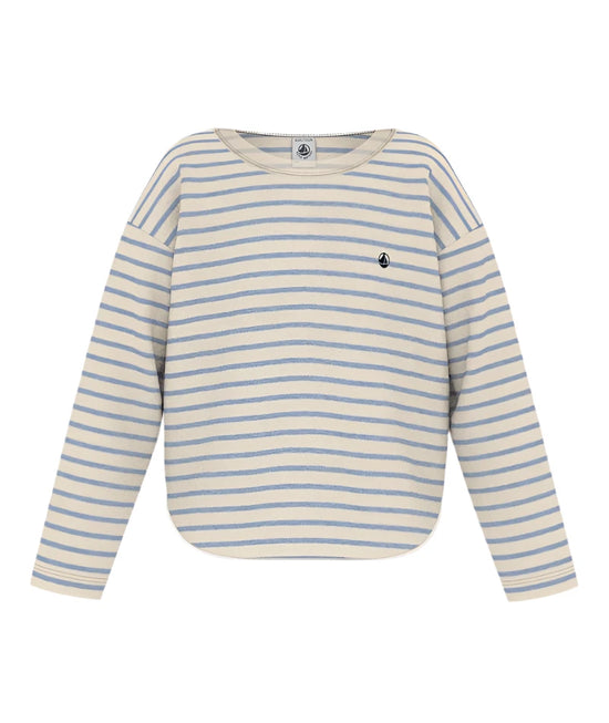 Striped Top in Blue Cream