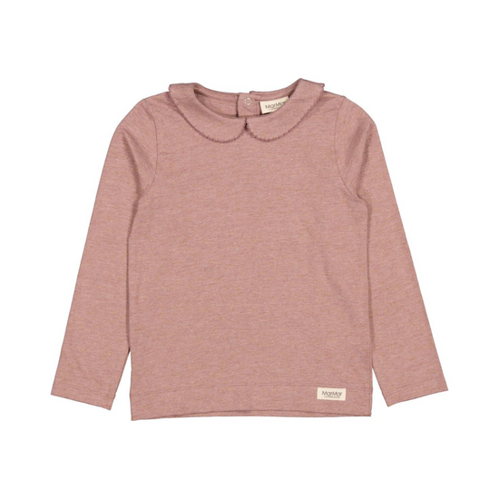 Taran Toddler Shirt in Dusty Mauve Glitter