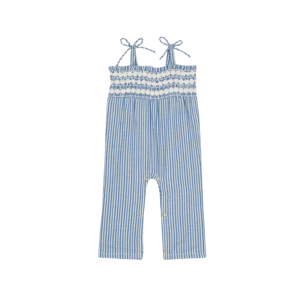 Morli Overalls in Blue Parasol Stripes