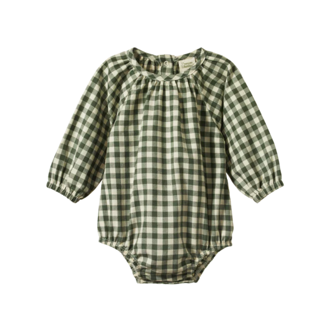 Meadow Bodysuit in Thyme Check