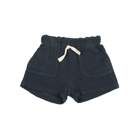 Navy Muslin Shorts - Baby