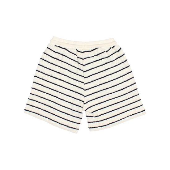 Load image into Gallery viewer, Navy Terry Stripes Shorts - Toddler
