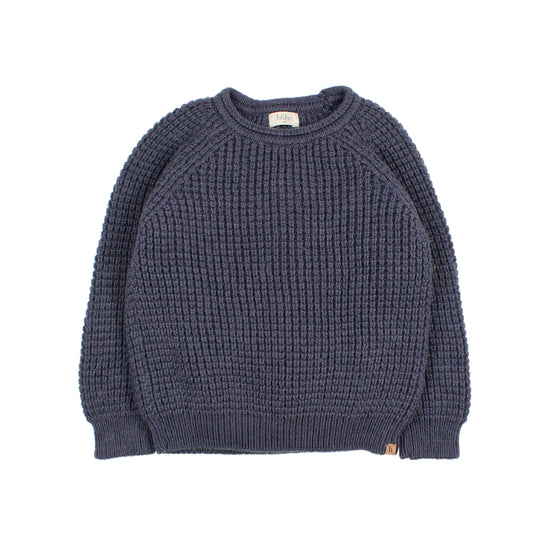 Soft Knit Toddler Sweater in Navy