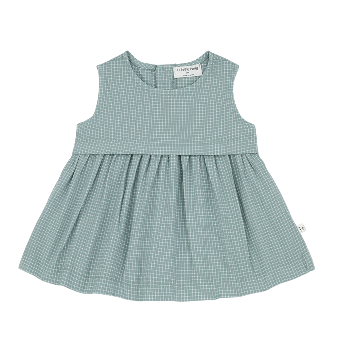 Naomi Check Dress in Shark