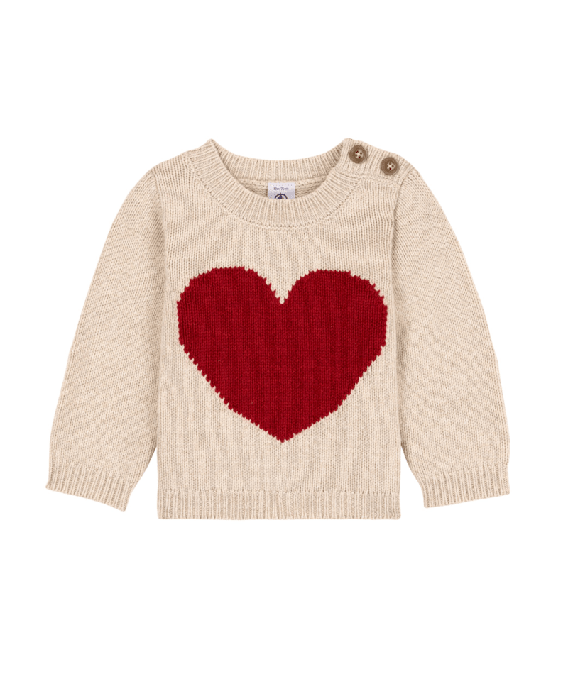 Heart Knit Toddler Sweater