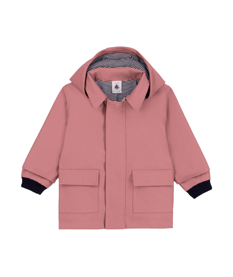 Raspberry Hooded Rain Jacket