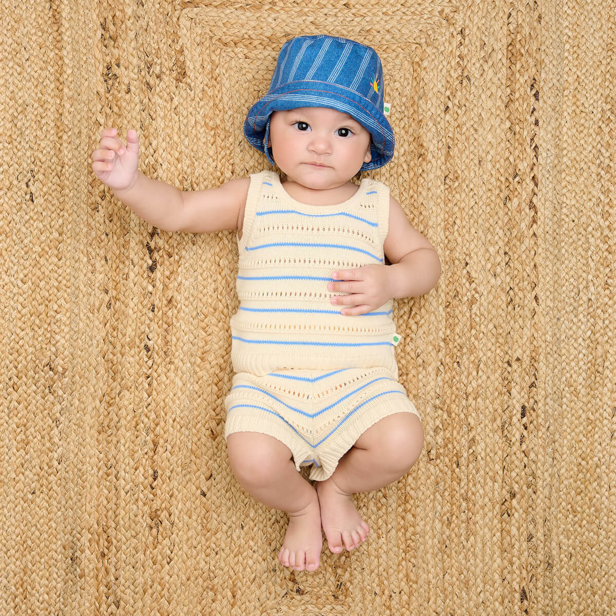 Costa Stripe Shorts in Blue