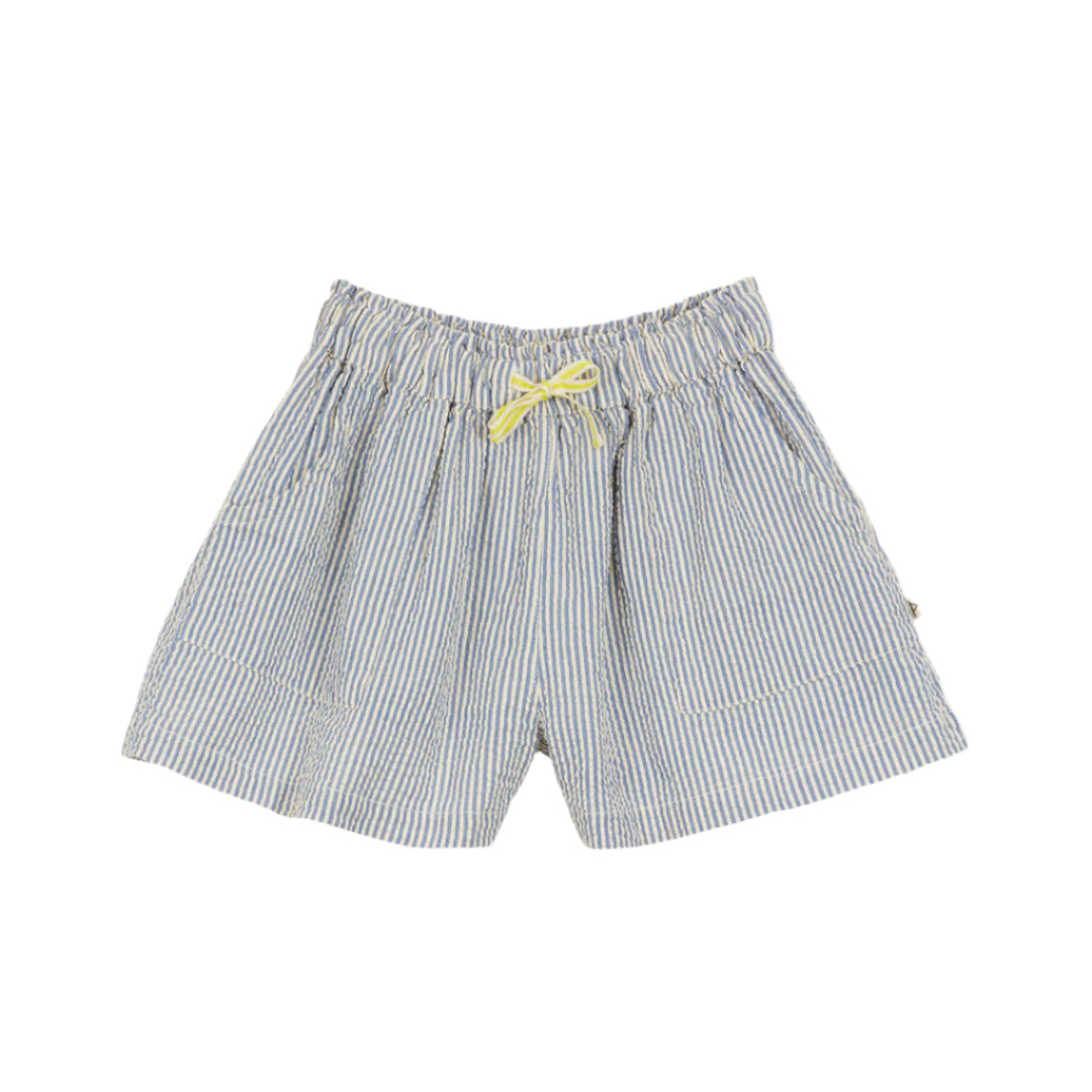 Bleu Mini Stripes Shorts - Toddler