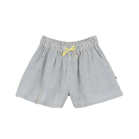 Bleu Mini Stripes Shorts - Toddler