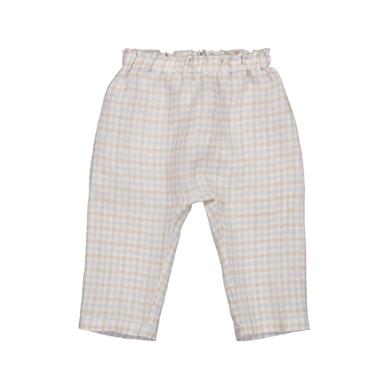 Panu Linen Pants in Summer Check