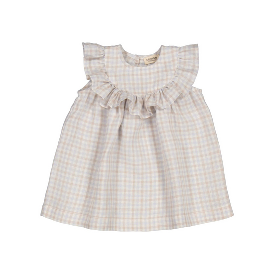 Linen Dress in Summer Check