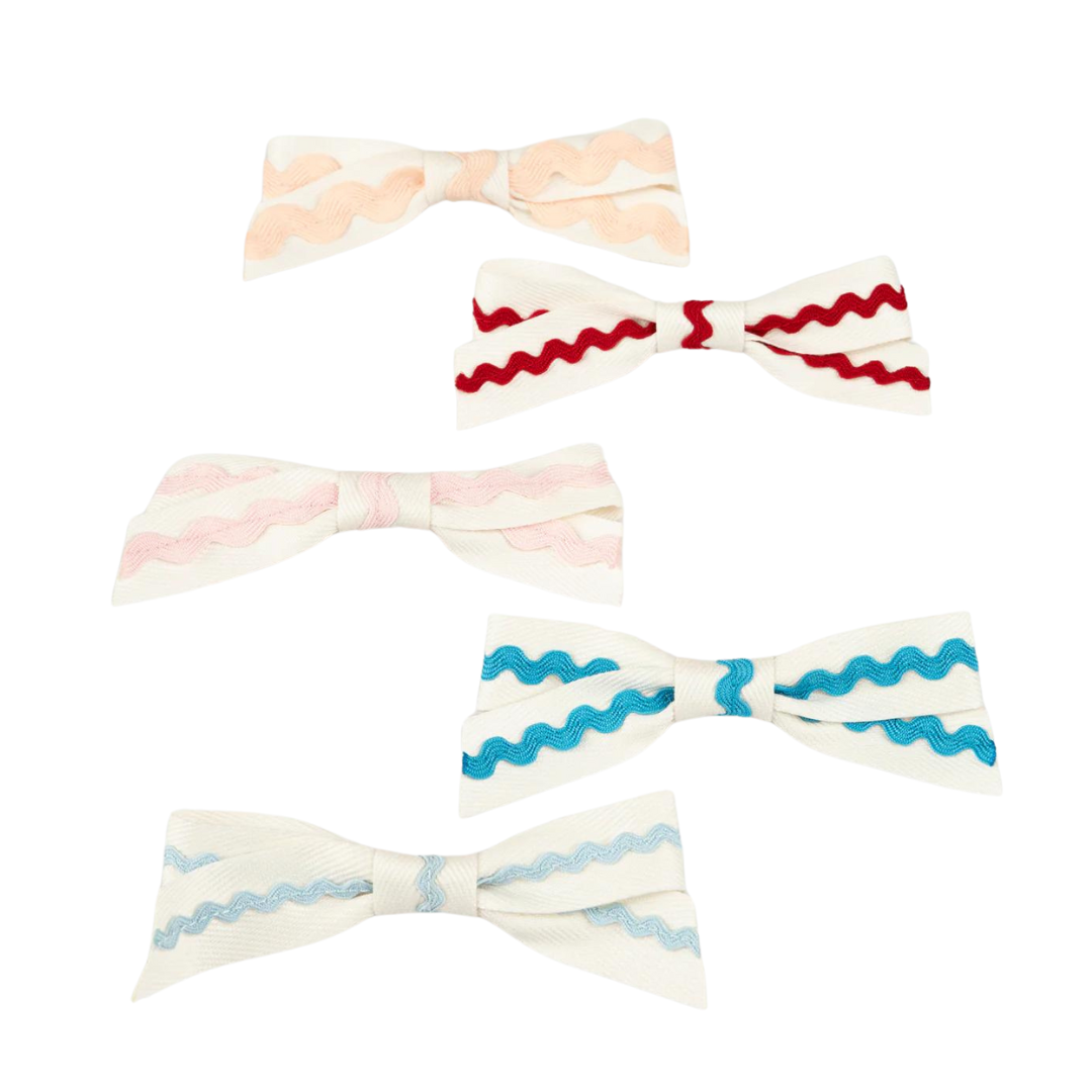 Ric Rac Bow Hair Clips