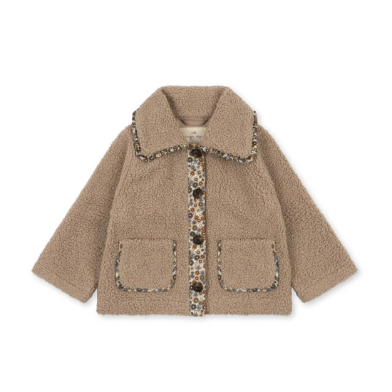 Cala Collar Frill Jacket in Oxford Tan