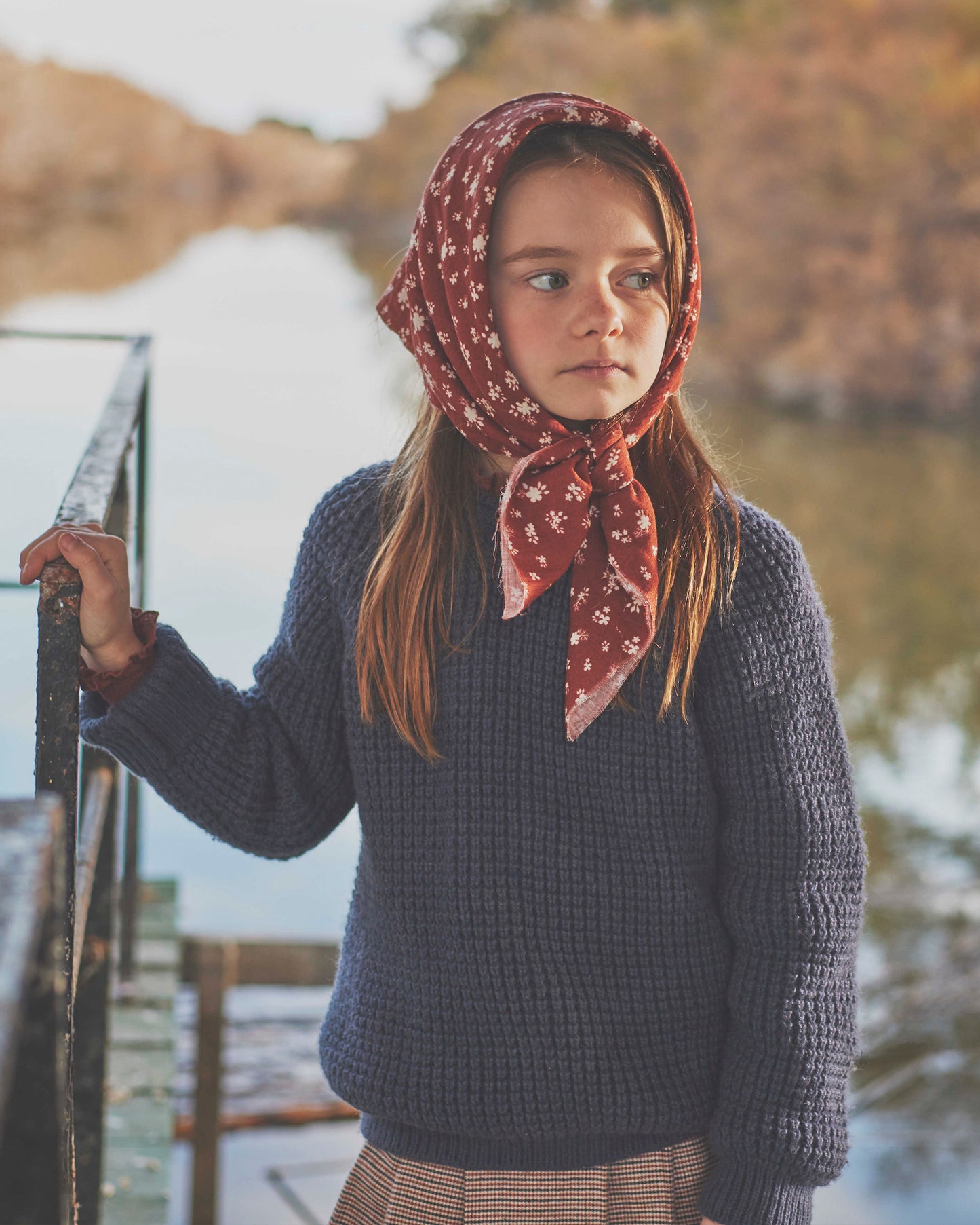 Soft Knit Toddler Sweater in Navy