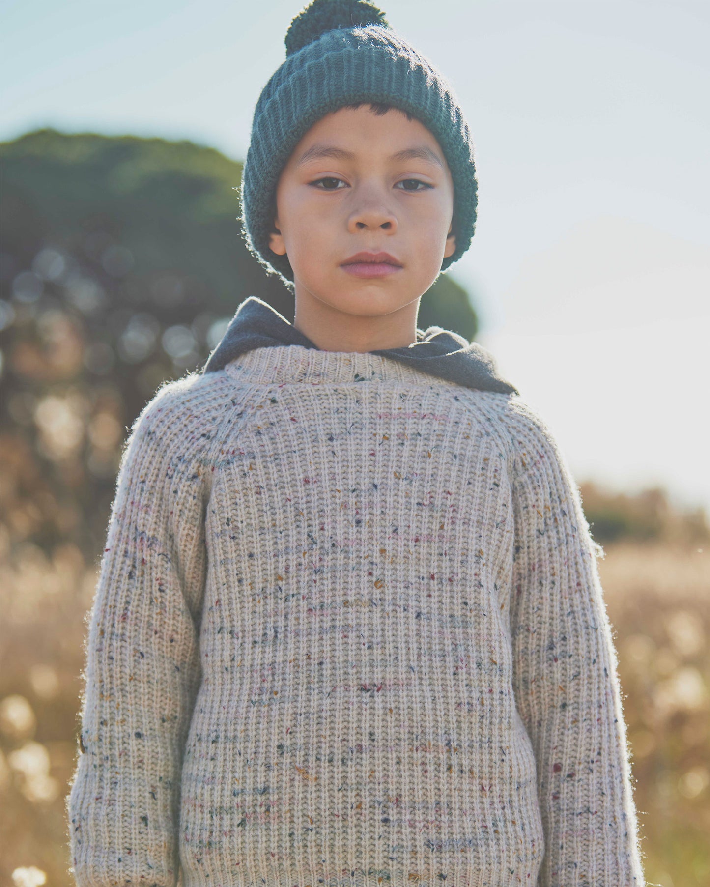 Toddler Botonato Sweater in Natural Fleck