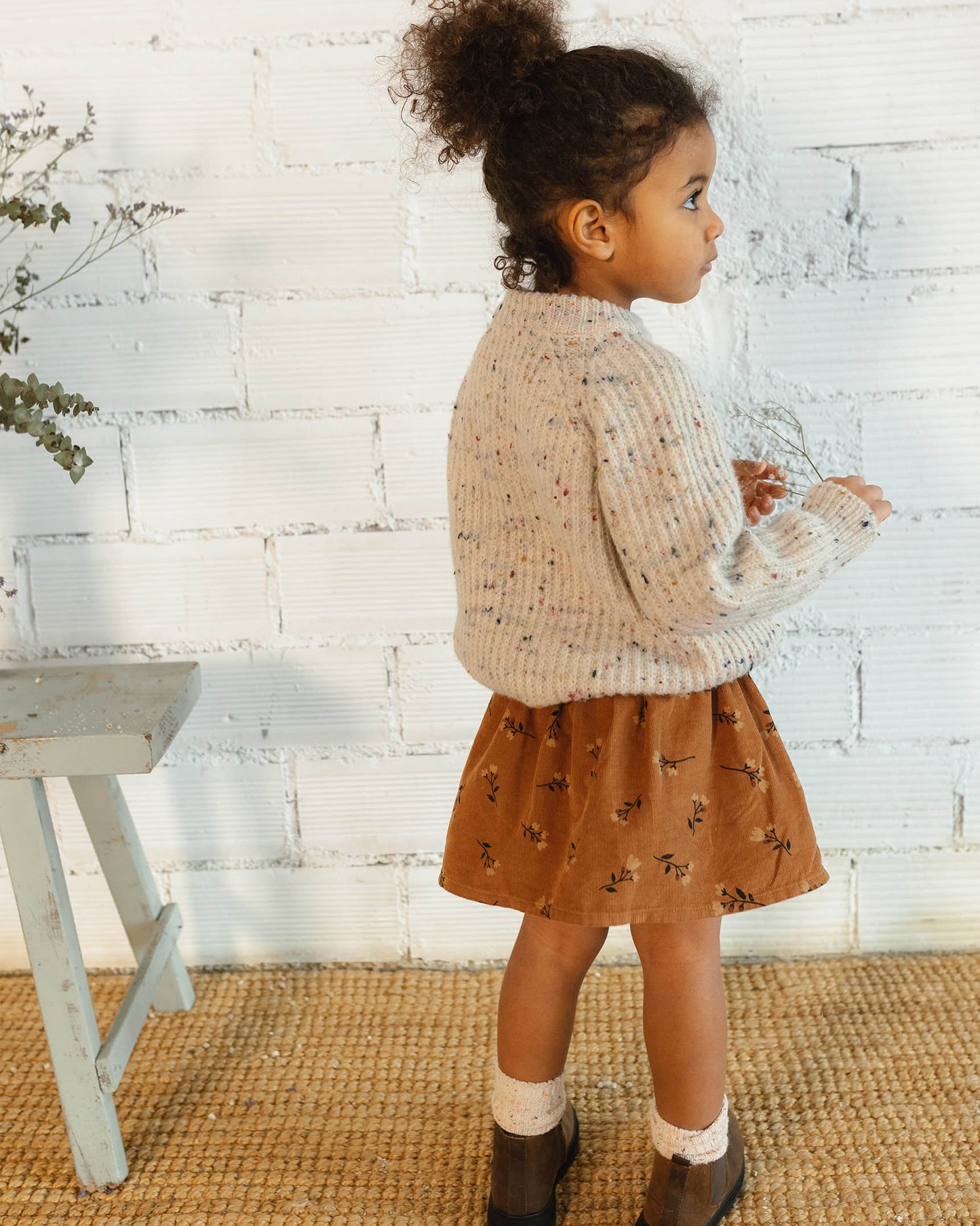 Toddler Botonato Sweater in Natural Fleck