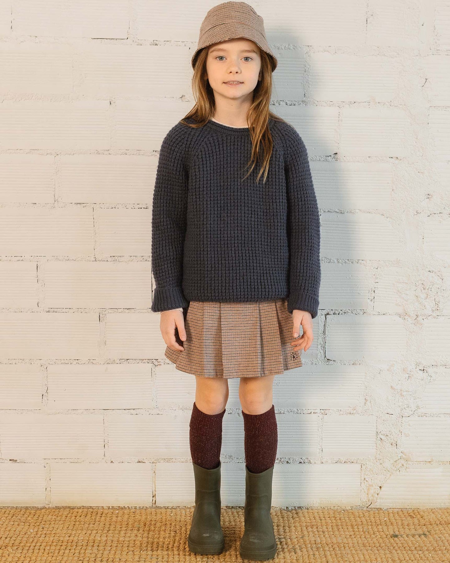 Soft Knit Toddler Sweater in Navy