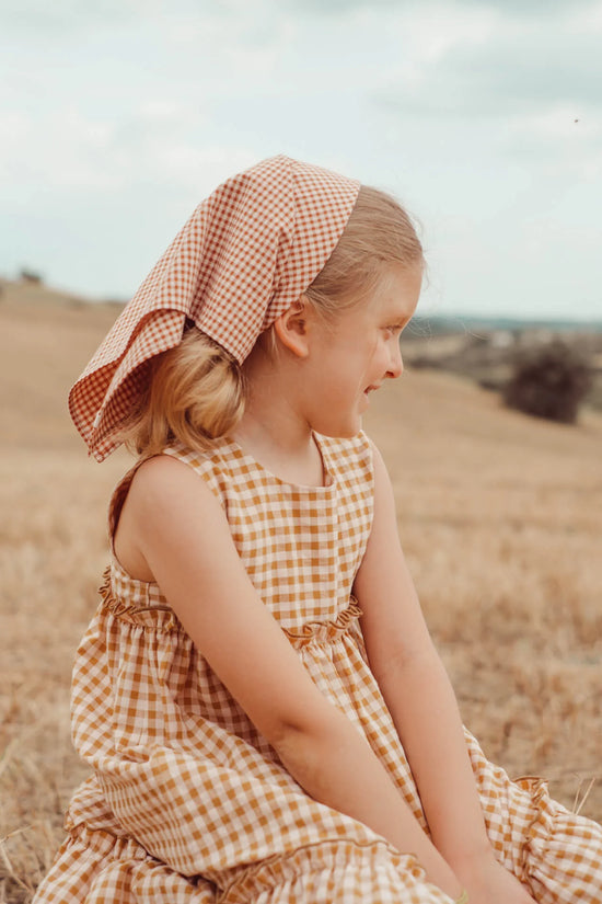 Olívia Check Dress in Mustard