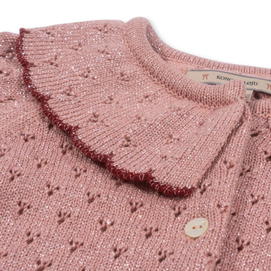 Holiday Knit Cardigan in Mellow Rose