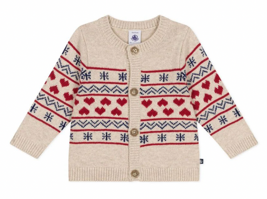 Winter Heart Jacquard Cardigan