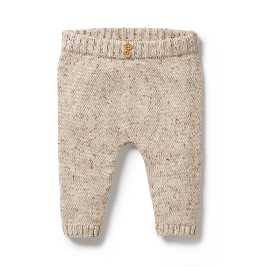 Knitted Leggings in Almond Fleck