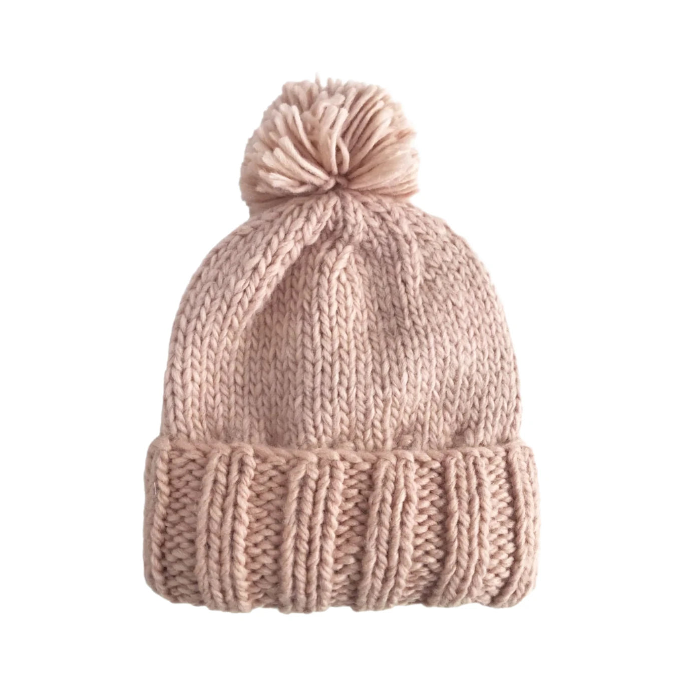 Classic Winter Pom Beanie in Blush