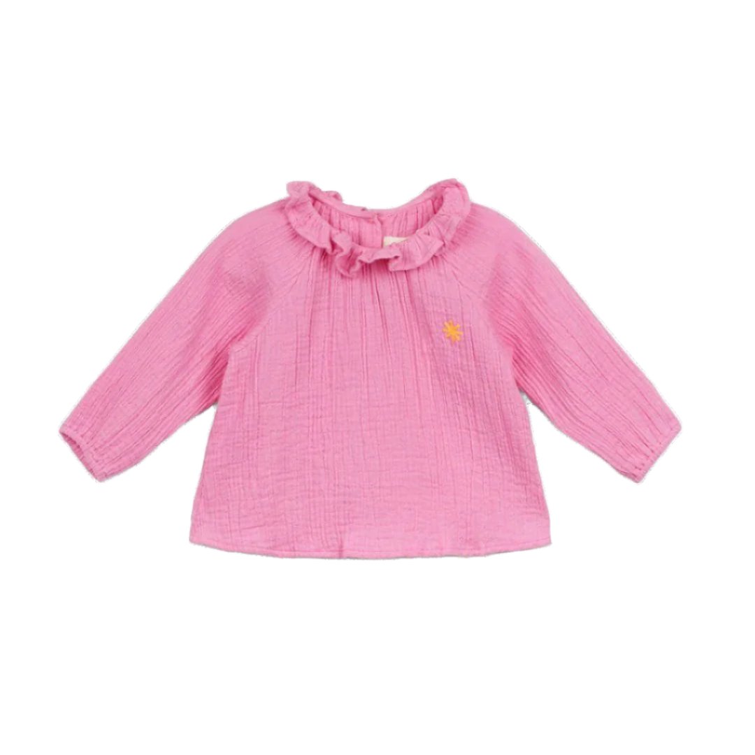 Baby Double Voile Blouse in Rose