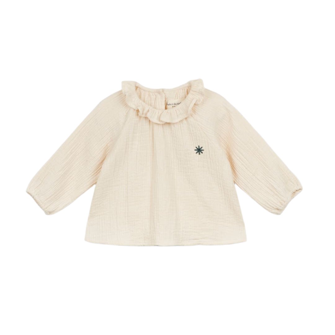 Baby Double Voile Blouse in Cream