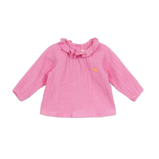 Baby Double Voile Blouse in Rose