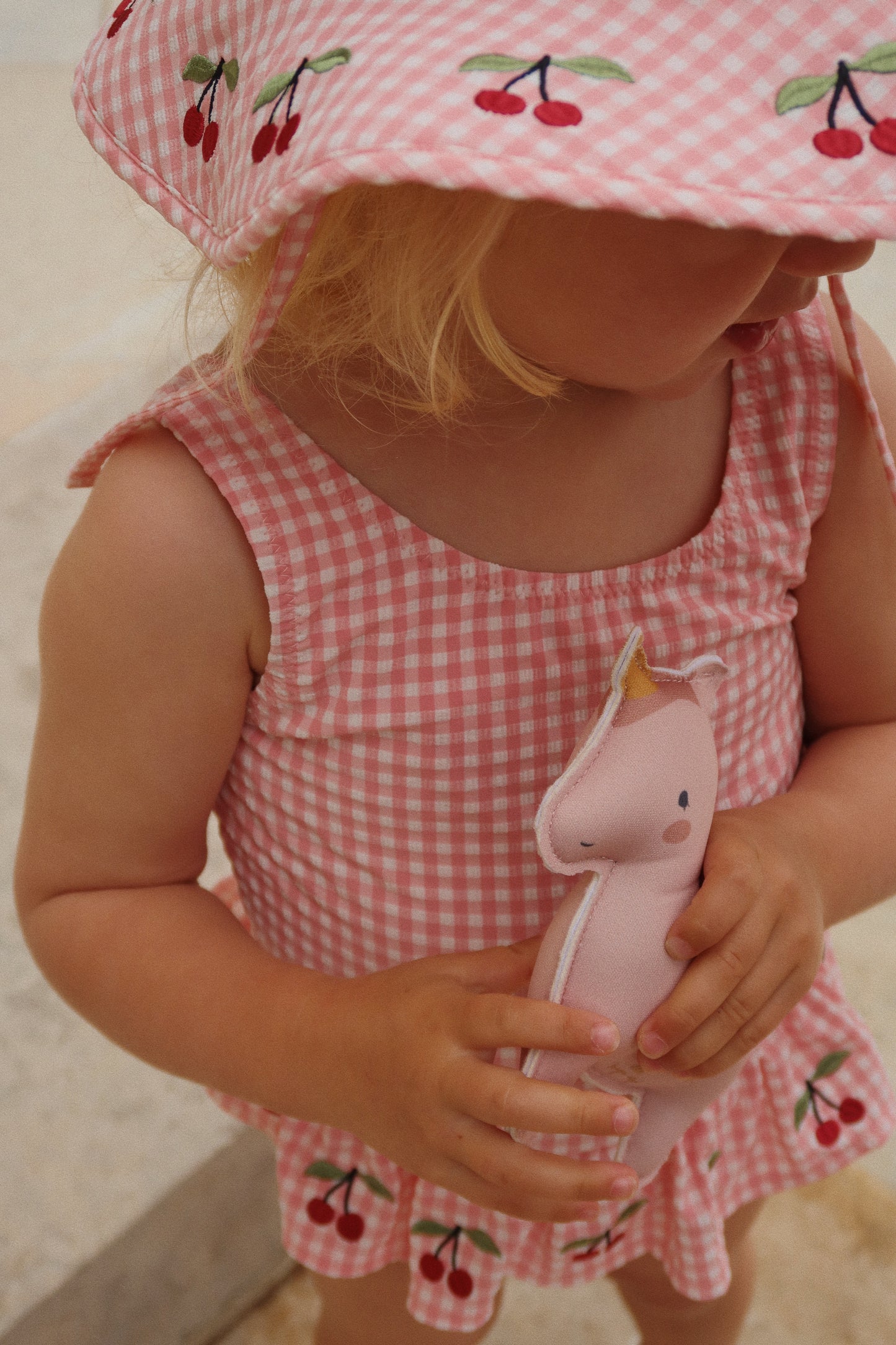Soline Swimsuit in Geranium Pink Cherries