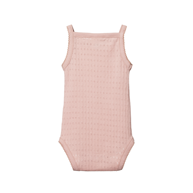 Pointelle Camisole Bodysuit in Rose Bud